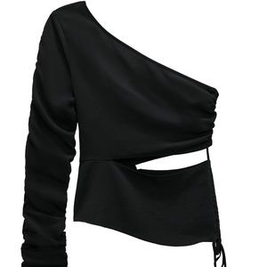 NWT Zara Asymmetric Cut Out Top
